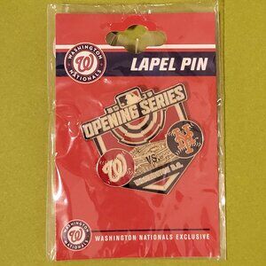 2019 Washington Nationals v NY Mets Opening Series Lapel Pin NWT
